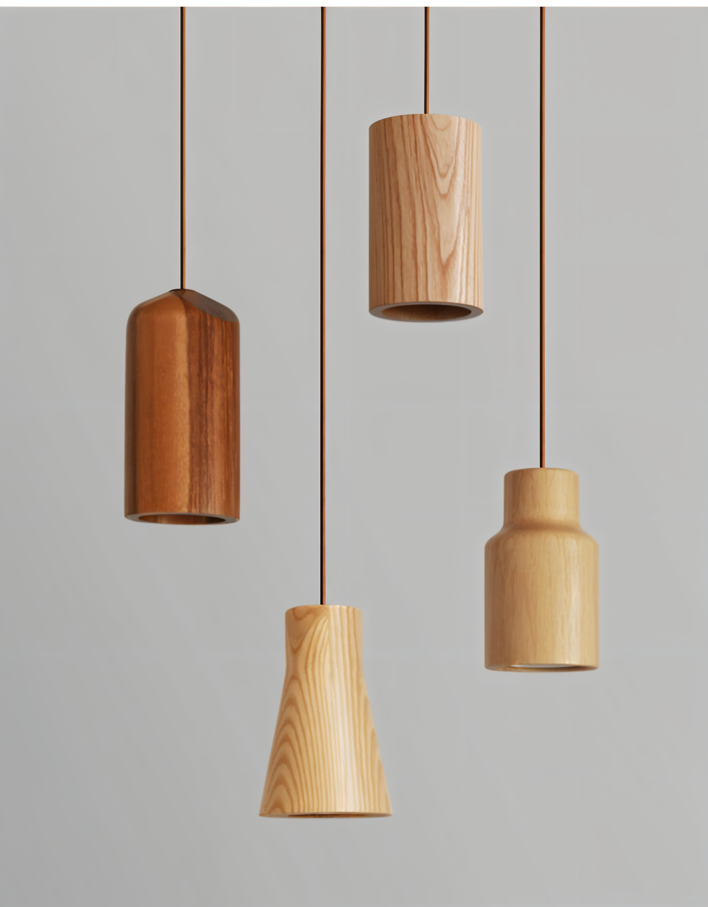 TimberGlow | Cilindrische hanglamp van essen- of acaciahout