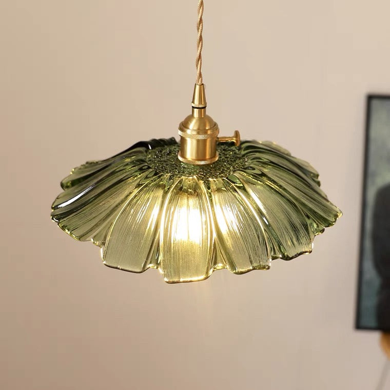 Florinea | Retro glazen hanglamp in bloemvorm