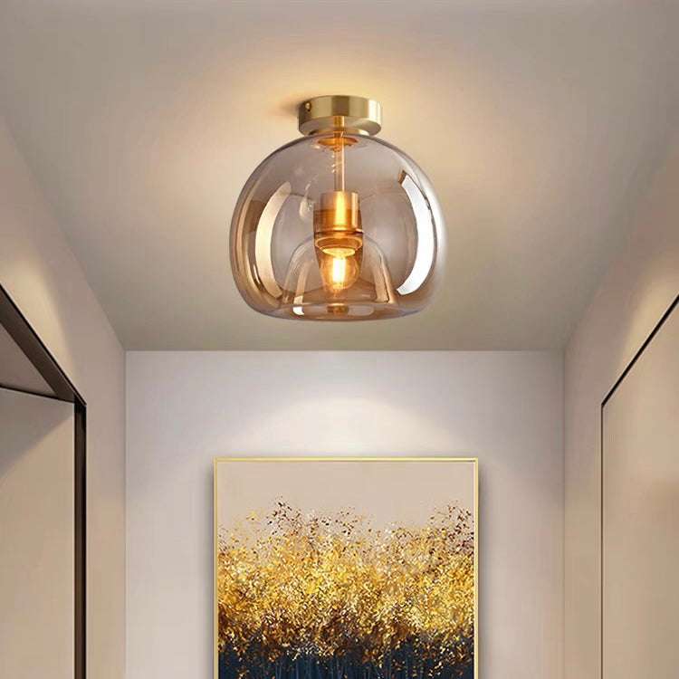 Vintara | Moderne plafondlamp en koperen glas