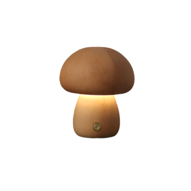 Mycolight – Oplaadbare Houten Paddestoel Tafellamp