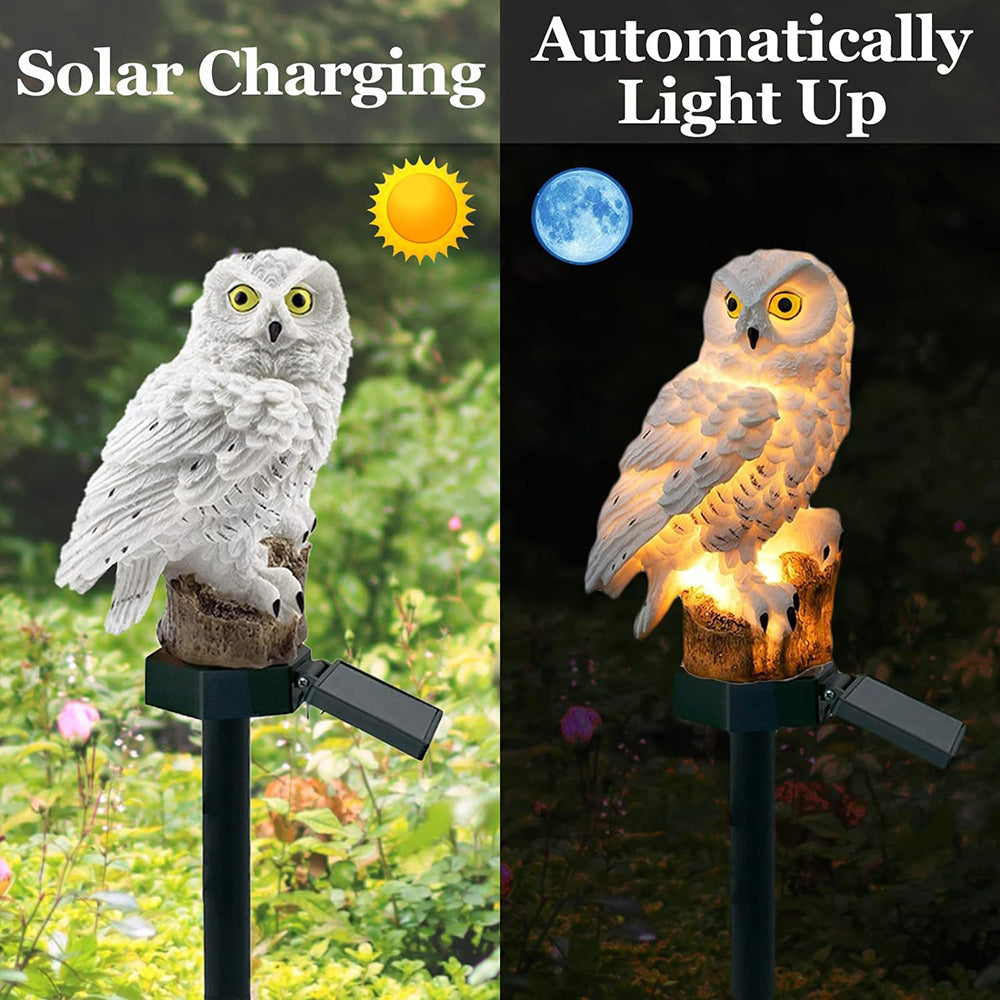 Owlora – Duo van Uil Zonnepanelenlampen voor Tuin