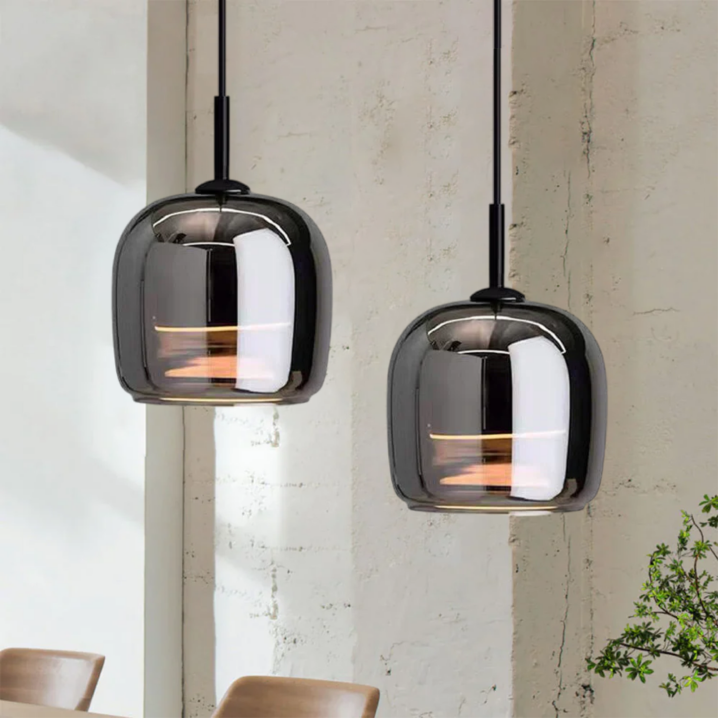 NoirNorse – Noordse hanglamp in zwart glas
