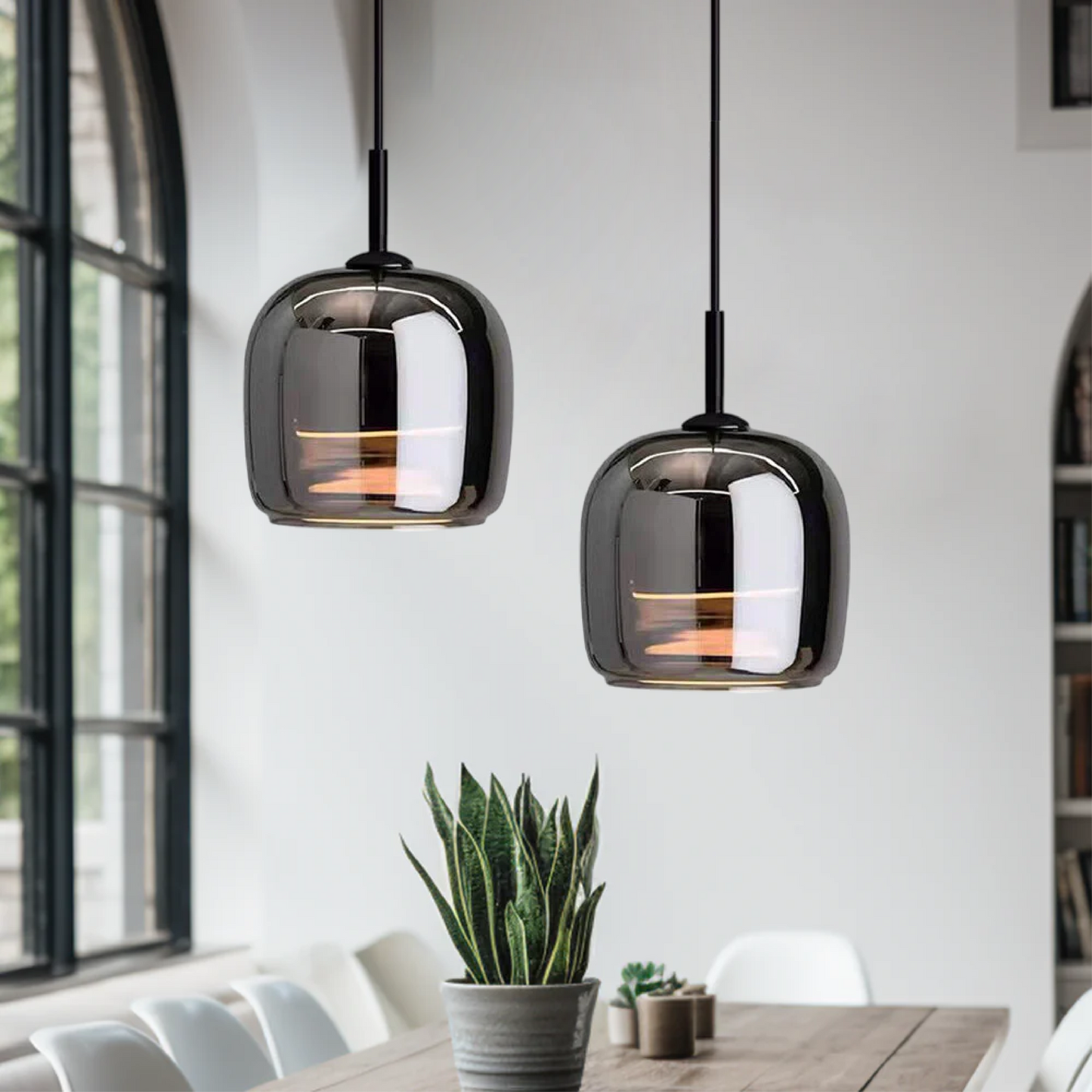 NoirNorse – Noordse hanglamp in zwart glas