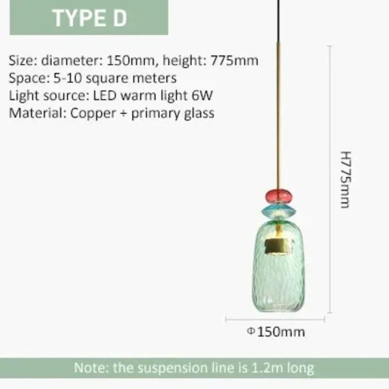 VivaLume | Hanglamp en Gekleurd Glas voor Warme Sfeer