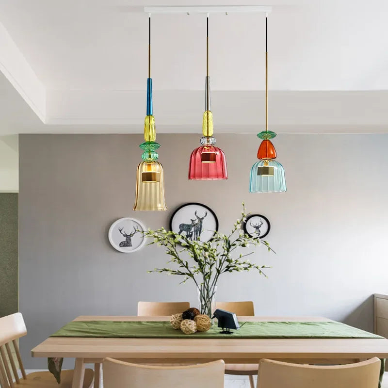VivaLume | Hanglamp en Gekleurd Glas voor Warme Sfeer