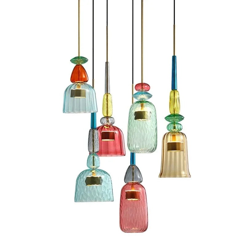 VivaLume | Hanglamp en Gekleurd Glas voor Warme Sfeer