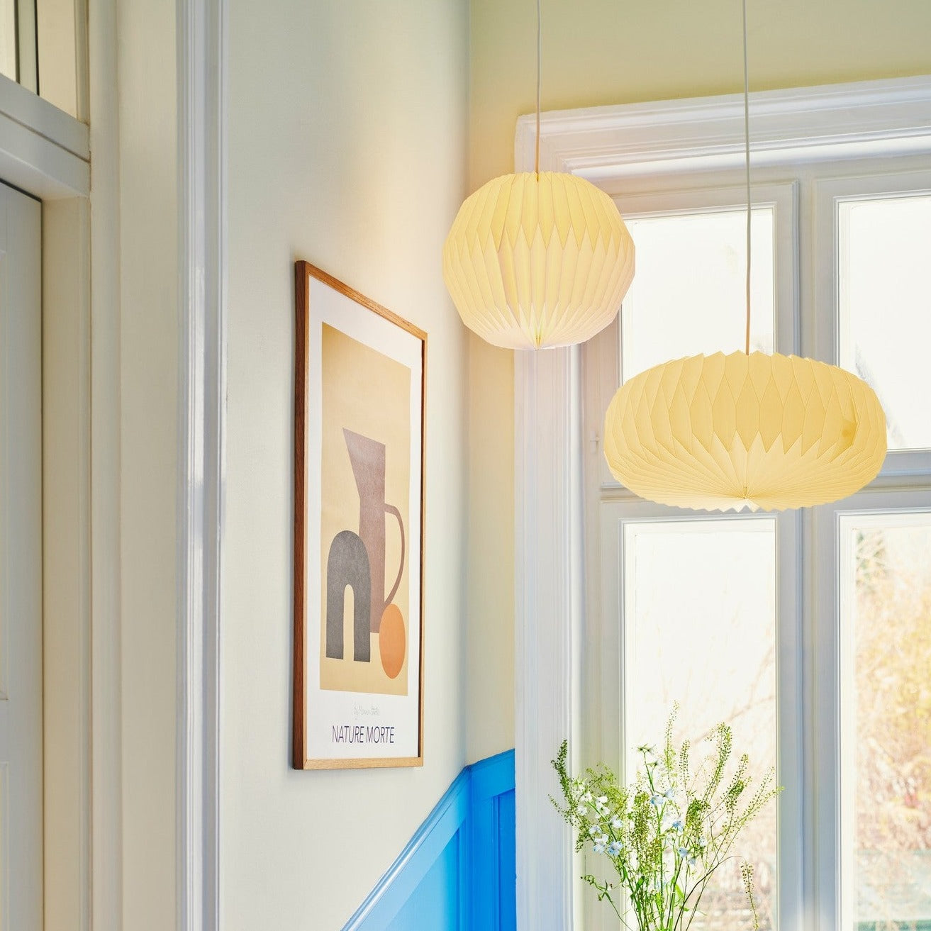 SoftGlow | Plafondlamp Abat-jour van Papier in Retrostijl