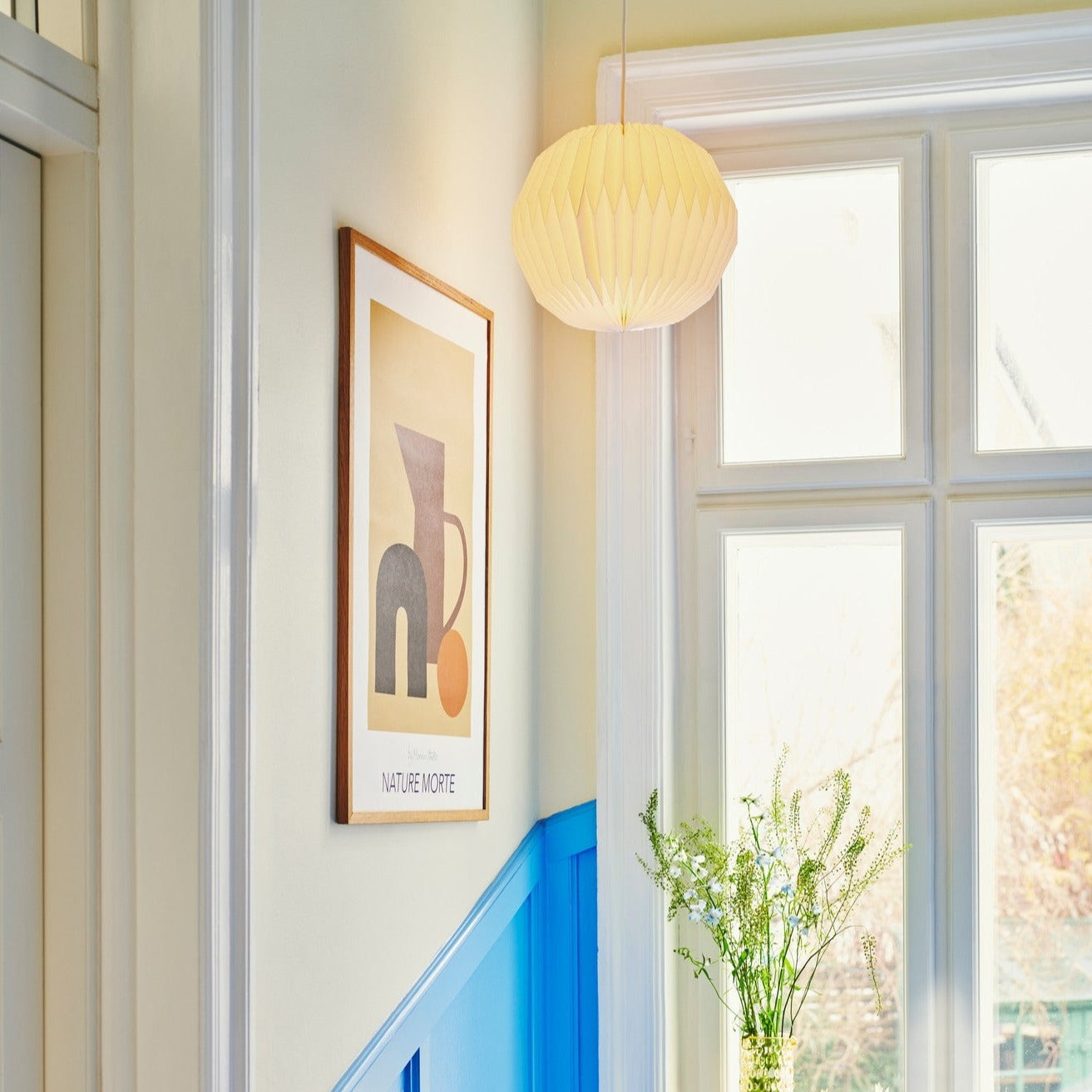 SoftGlow | Plafondlamp Abat-jour van Papier in Retrostijl