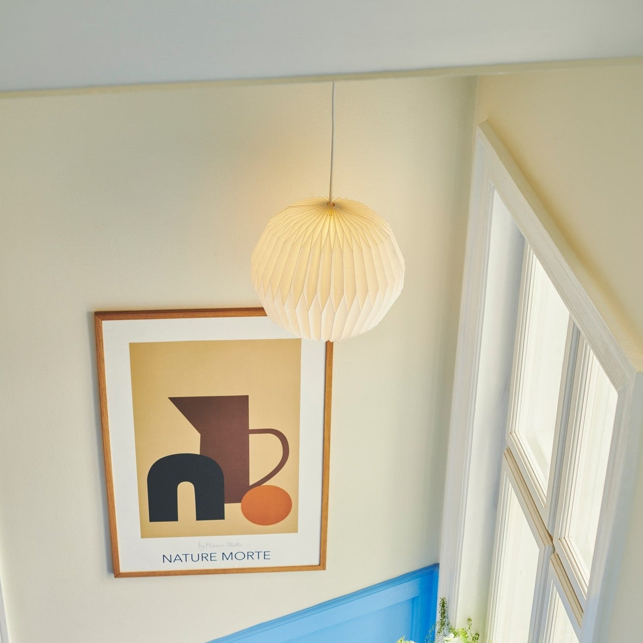 SoftGlow | Plafondlamp Abat-jour van Papier in Retrostijl
