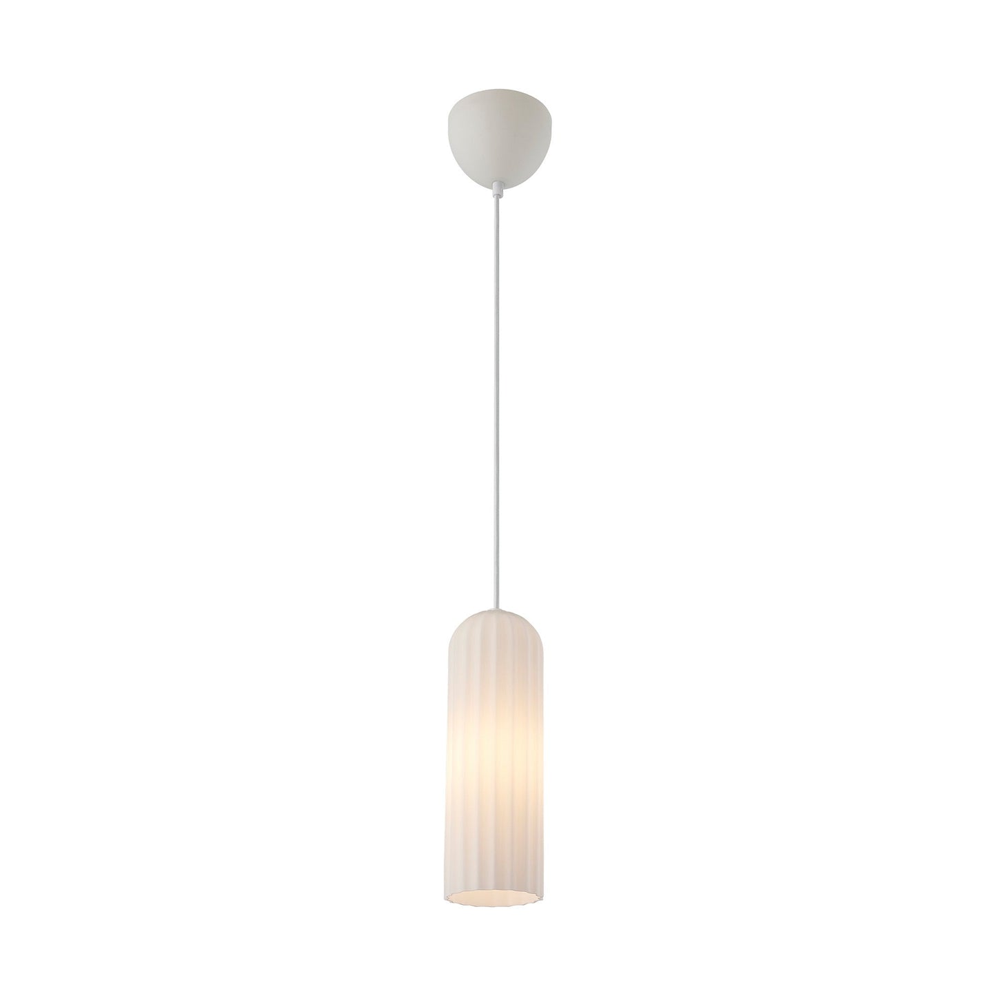 Lustrae | Hanglamp met 3 lichtpunten in geribbeld glas
