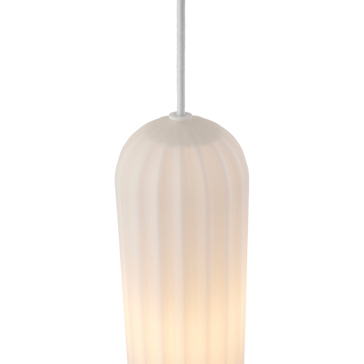 Lustrae | Hanglamp met 3 lichtpunten in geribbeld glas