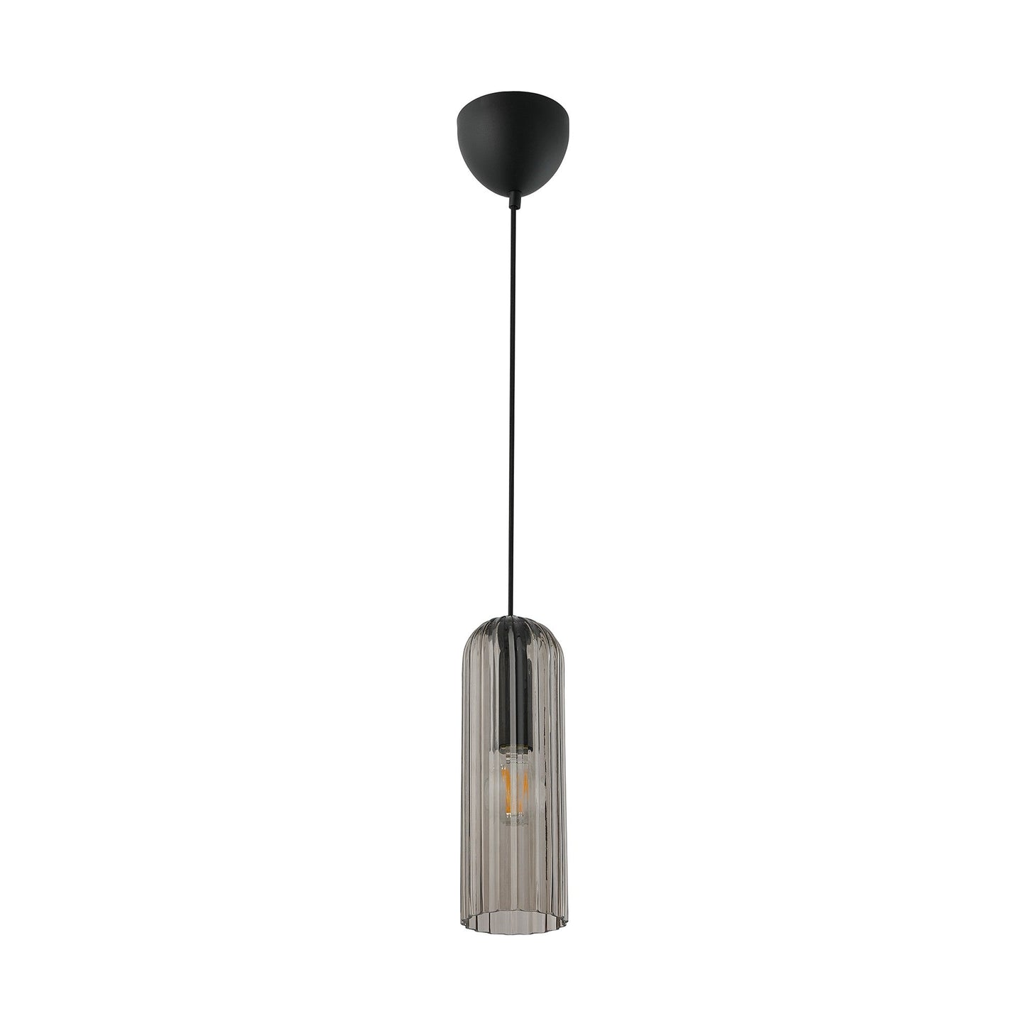 Lustrae | Hanglamp met 3 lichtpunten in geribbeld glas
