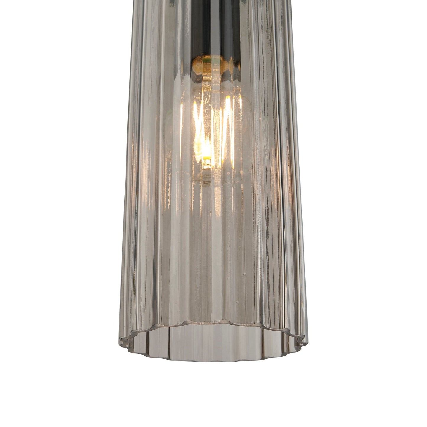 Lustrae | Hanglamp met 3 lichtpunten in geribbeld glas