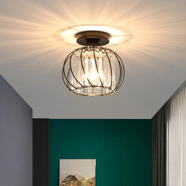 Glacera | Plafondlamp Glas & Metaal in Noordse Stijl