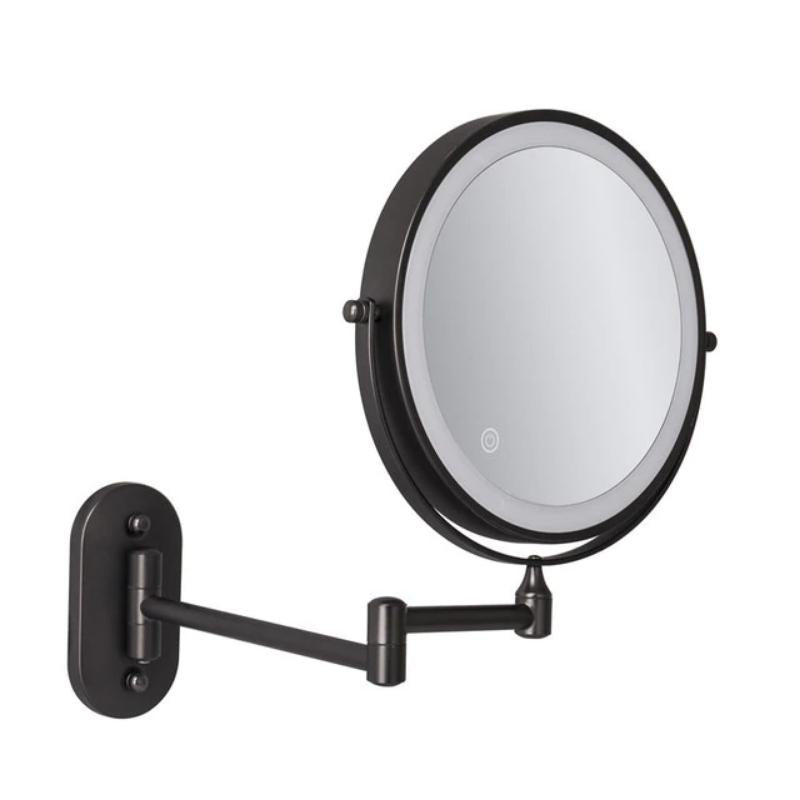 NoirVision – Oplaadbare Zwarte LED Vergrotende Spiegel voor Make-up en Badkamer