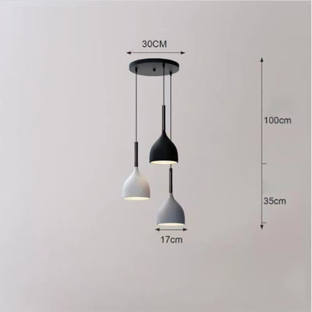 Triplum | Moderne hanglamp met drie lampen in hars