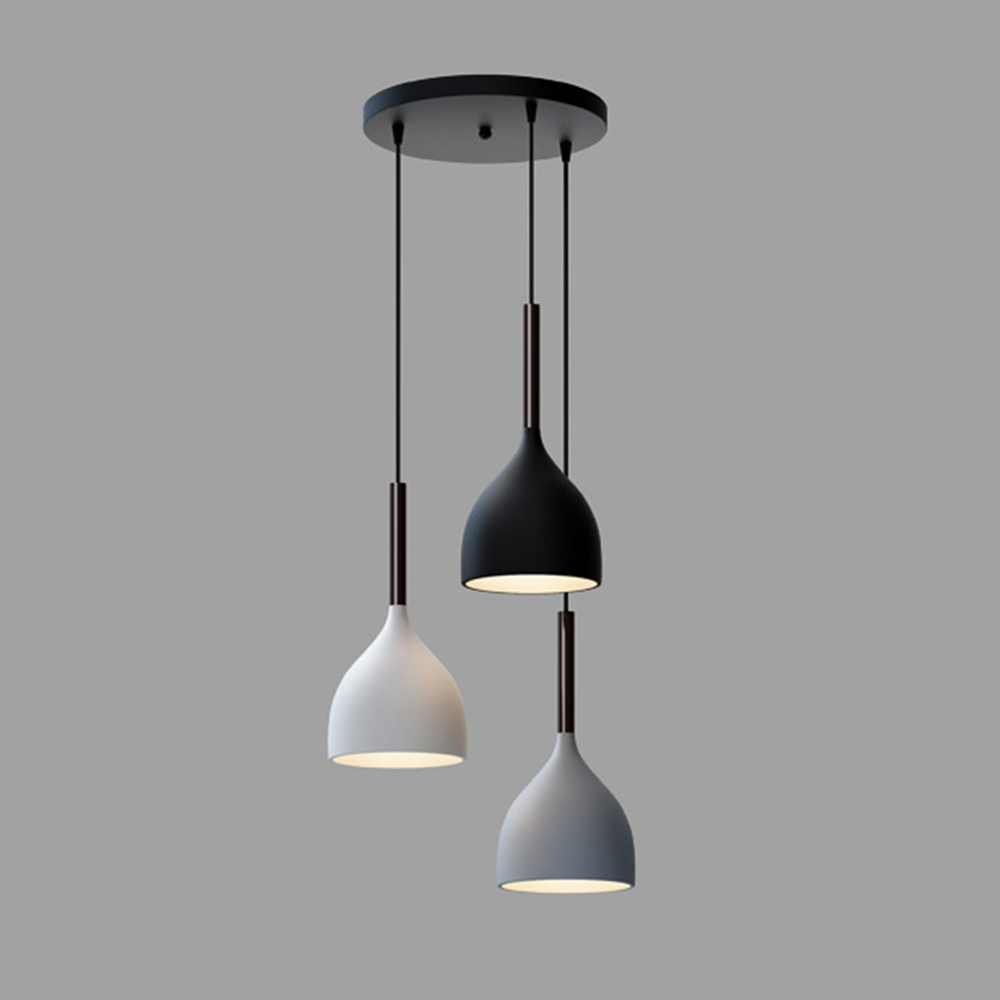 Triplum | Moderne hanglamp met drie lampen in hars