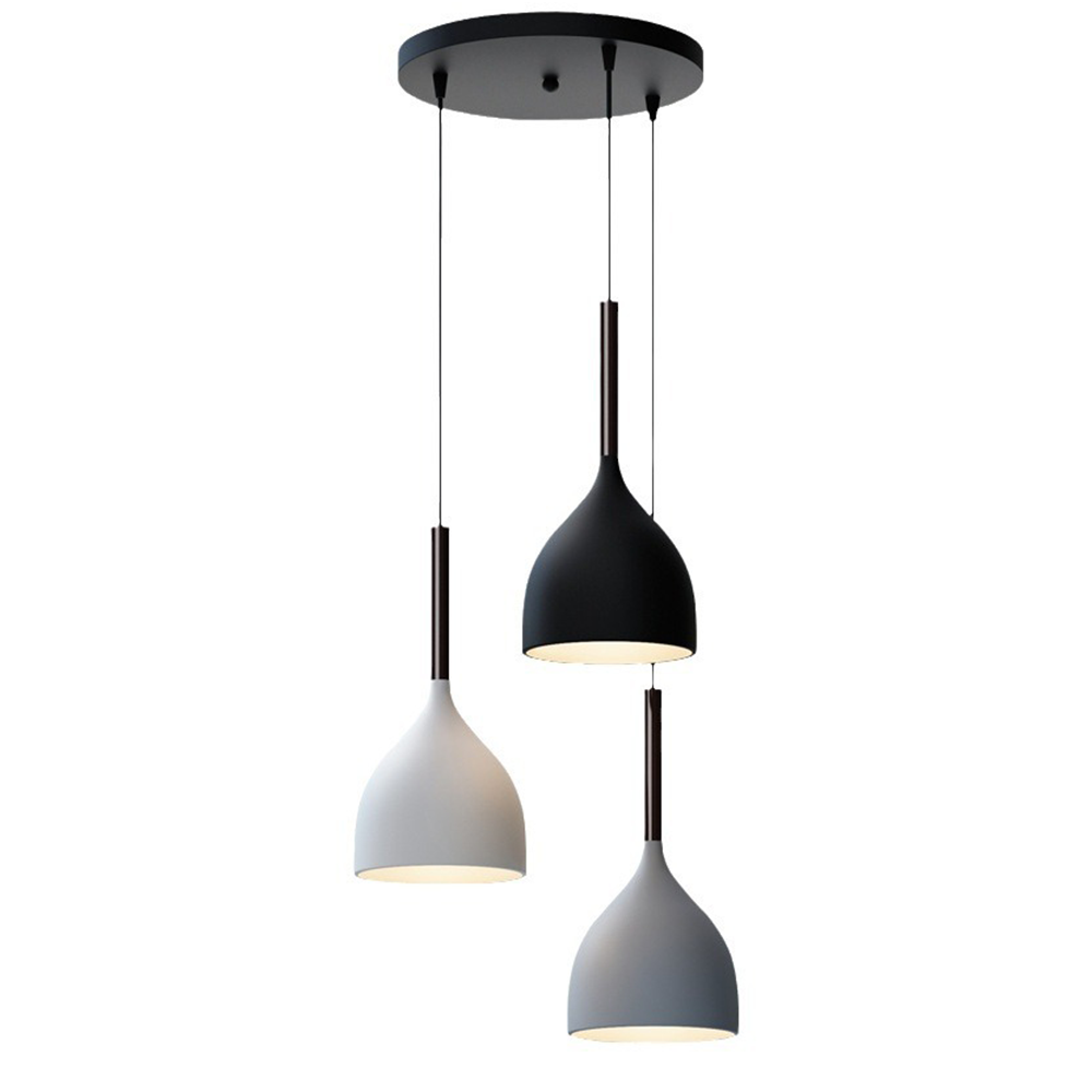 Triplum | Moderne hanglamp met drie lampen in hars