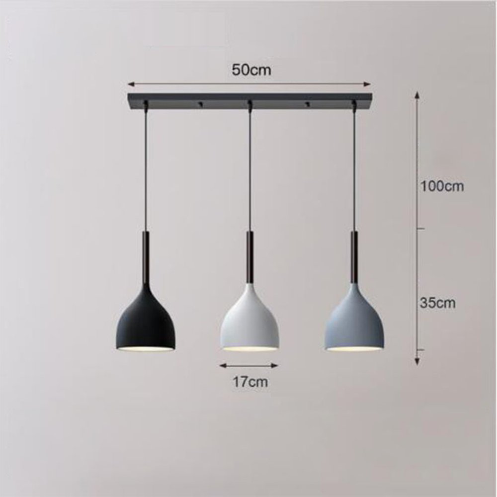 Triplum | Moderne hanglamp met drie lampen in hars