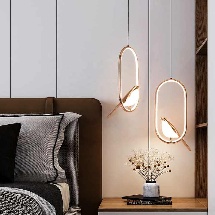 Ophangingsontwerp Sculpturaal Goudkleurig | LumiAile