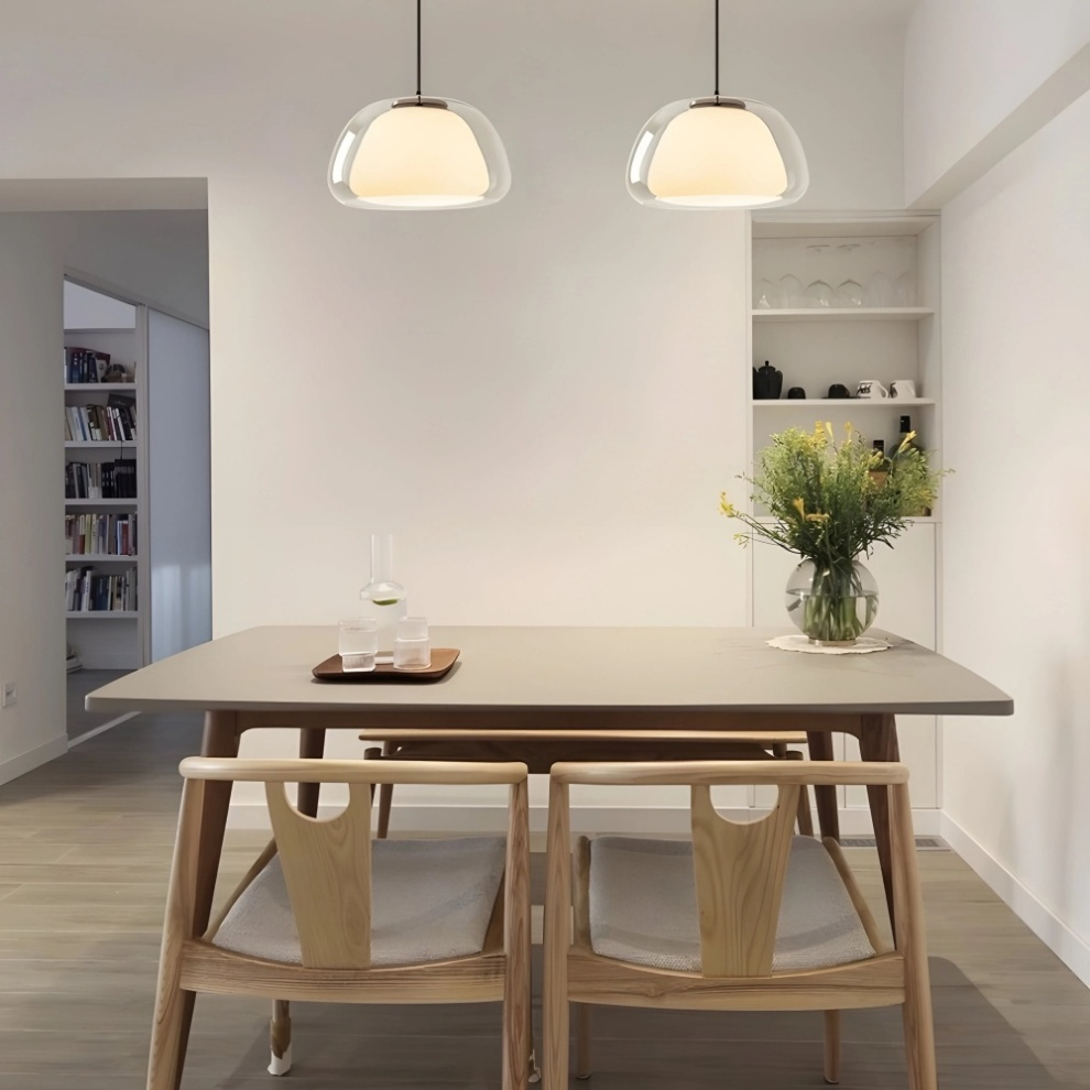 LacteaLuxe – Moderne hanglamp van melkglas