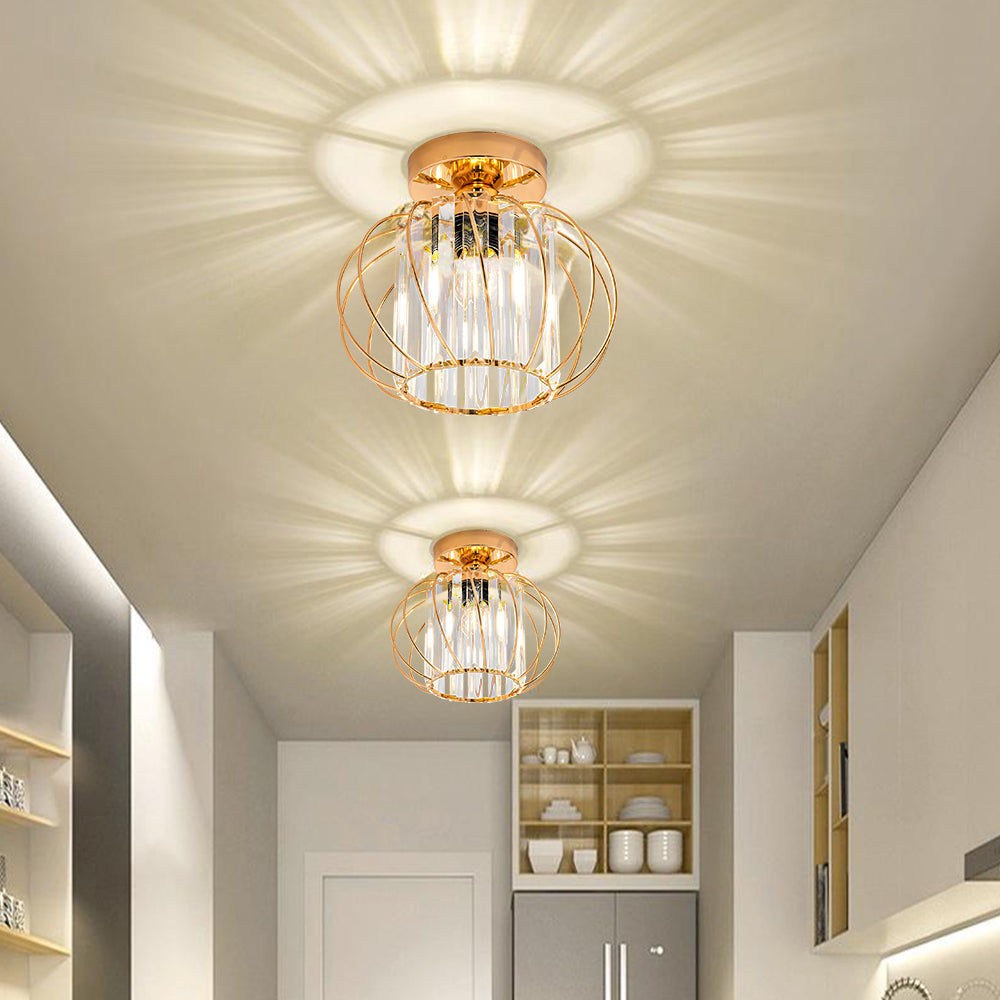 Glacera | Plafondlamp Glas & Metaal in Noordse Stijl