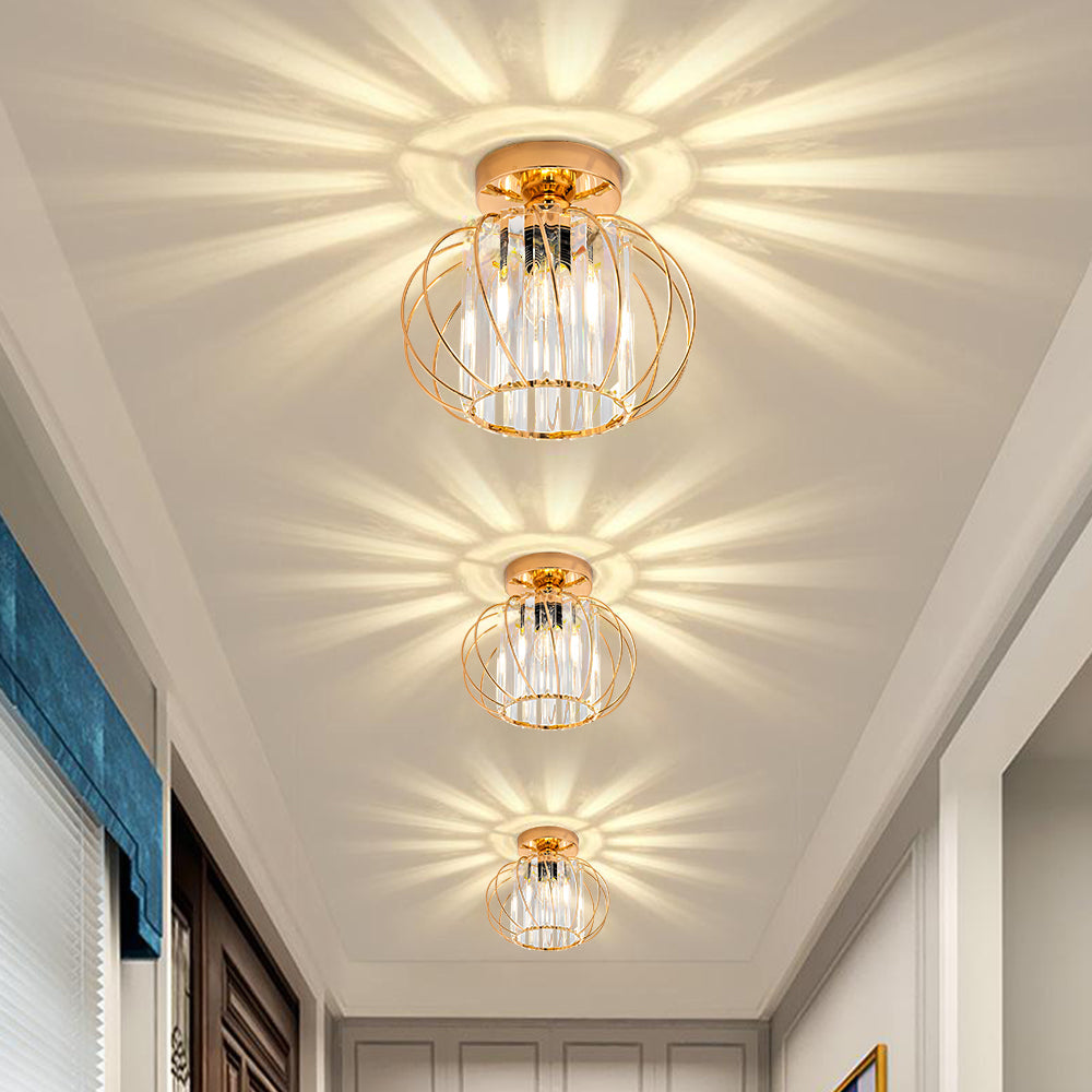 Glacera | Plafondlamp Glas & Metaal in Noordse Stijl