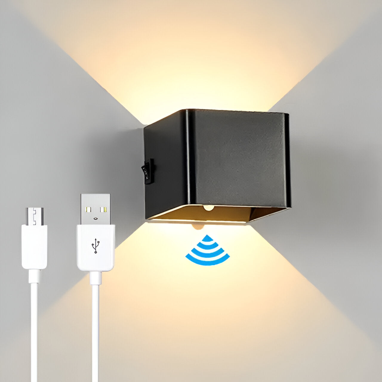 Nordic WallLight – Moderne Scandinavische LED-wandlamp – Oplaadbaar via USB