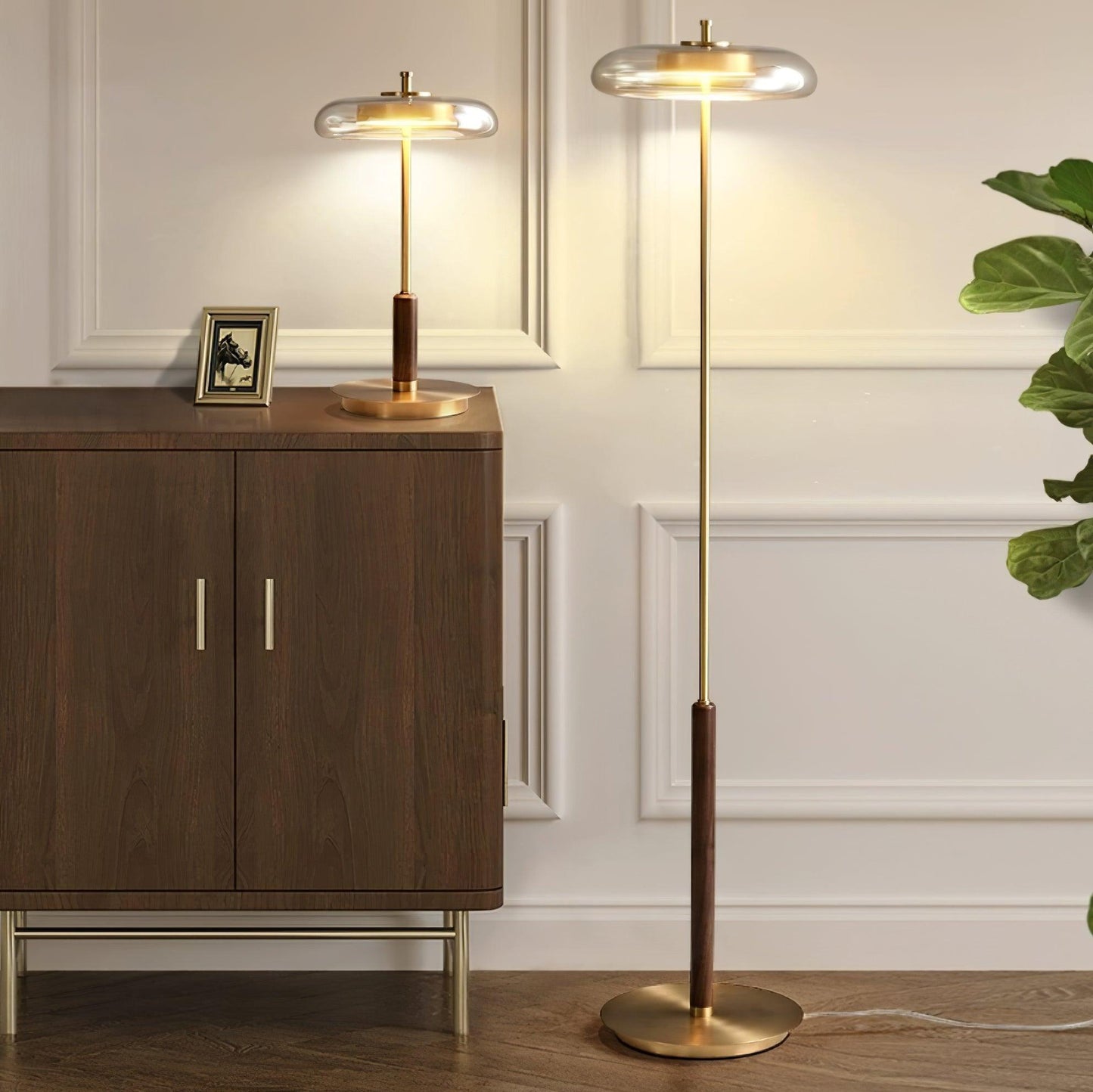 LumoVélo – Tafellamp van Glas, Hout en Metaal
