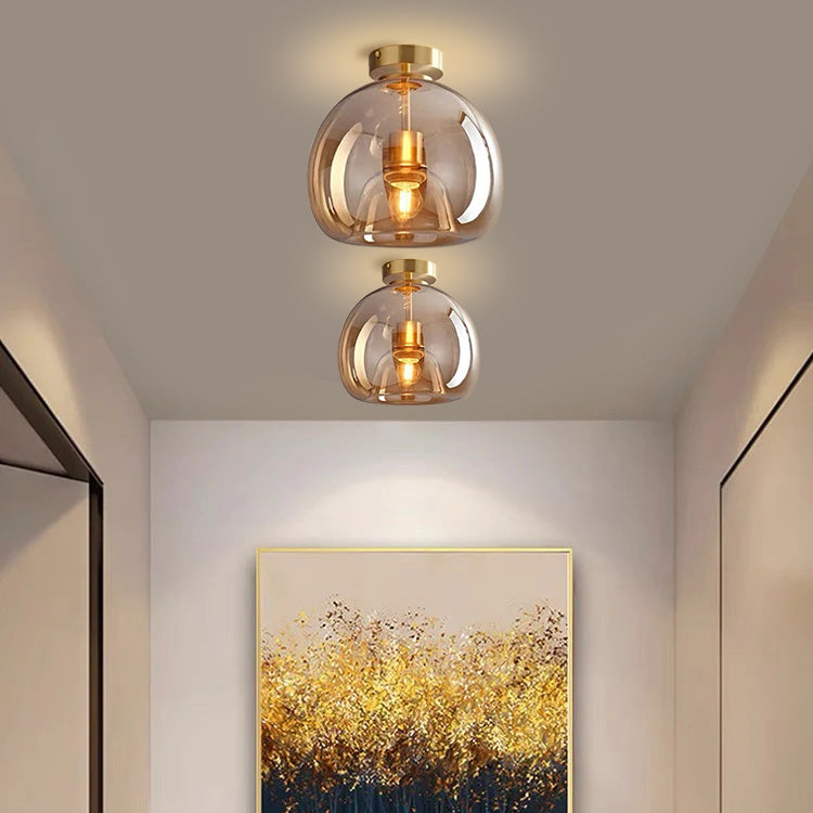 Vintara | Moderne plafondlamp en koperen glas
