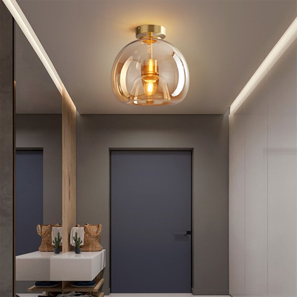 Vintara | Moderne plafondlamp en koperen glas