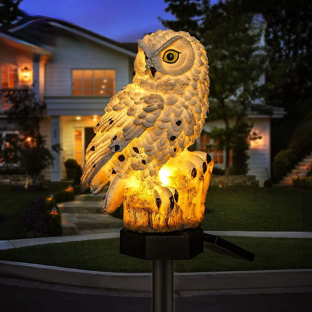 Owlora – Duo van Uil Zonnepanelenlampen voor Tuin