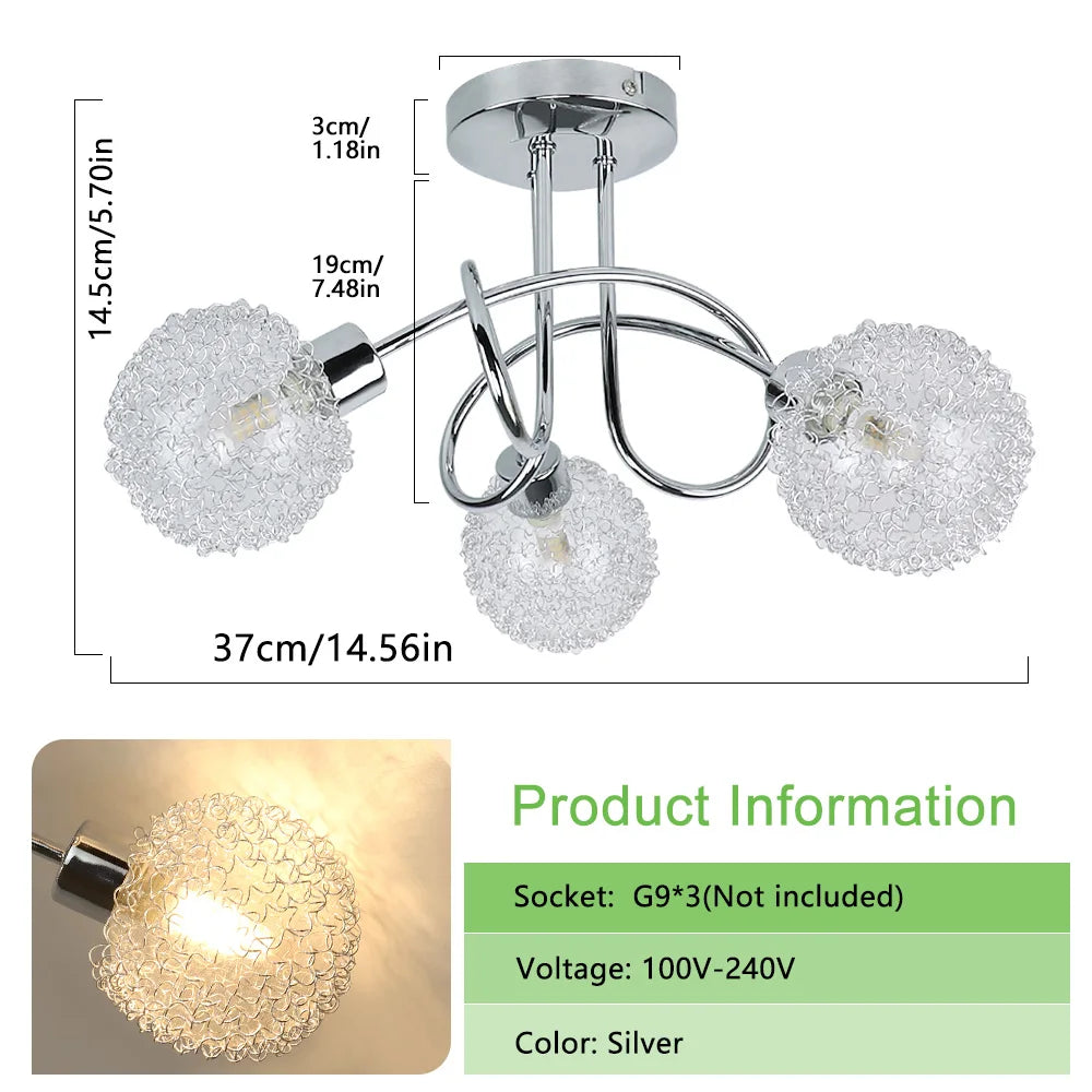 Orbelya | Moderne plafondlamp met 3 glazen bollen