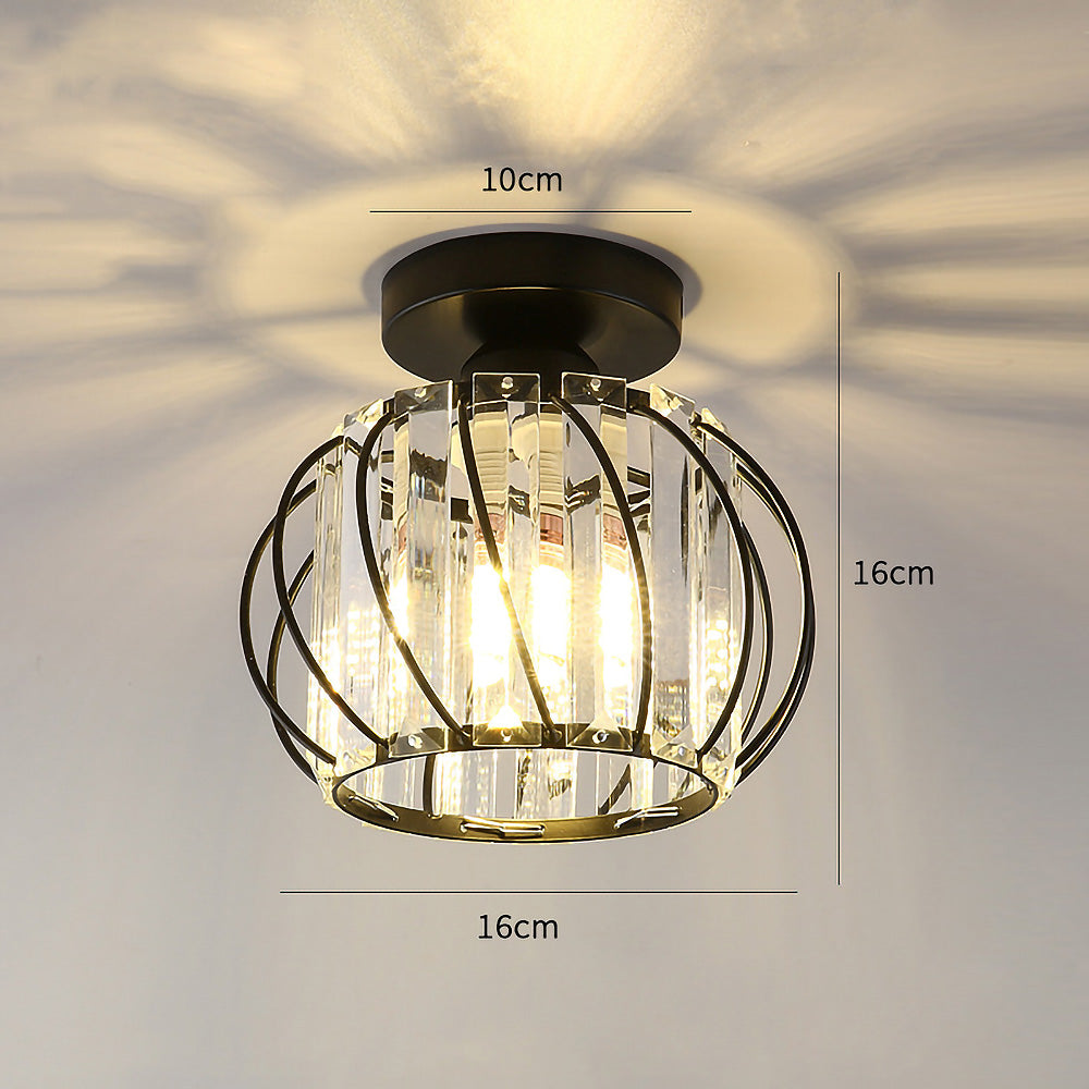 Glacera | Plafondlamp Glas & Metaal in Noordse Stijl