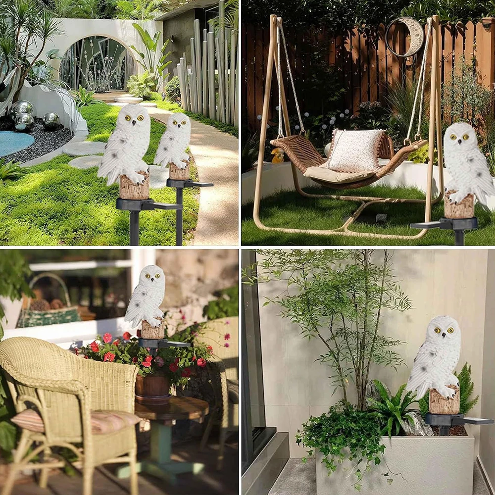 Owlora – Duo van Uil Zonnepanelenlampen voor Tuin