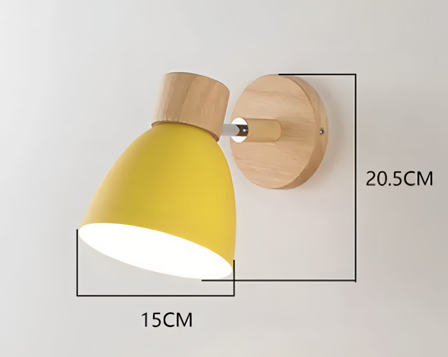 Jandiel – Wandlamp Hangend met Schakelaar van Hout en Metaal