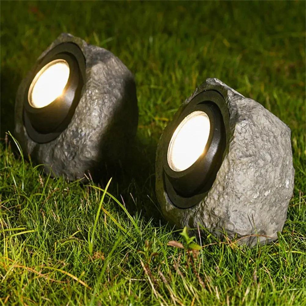 TERRALUX STONE – Zonne- tuinlamp met natuurlijk steeneffect