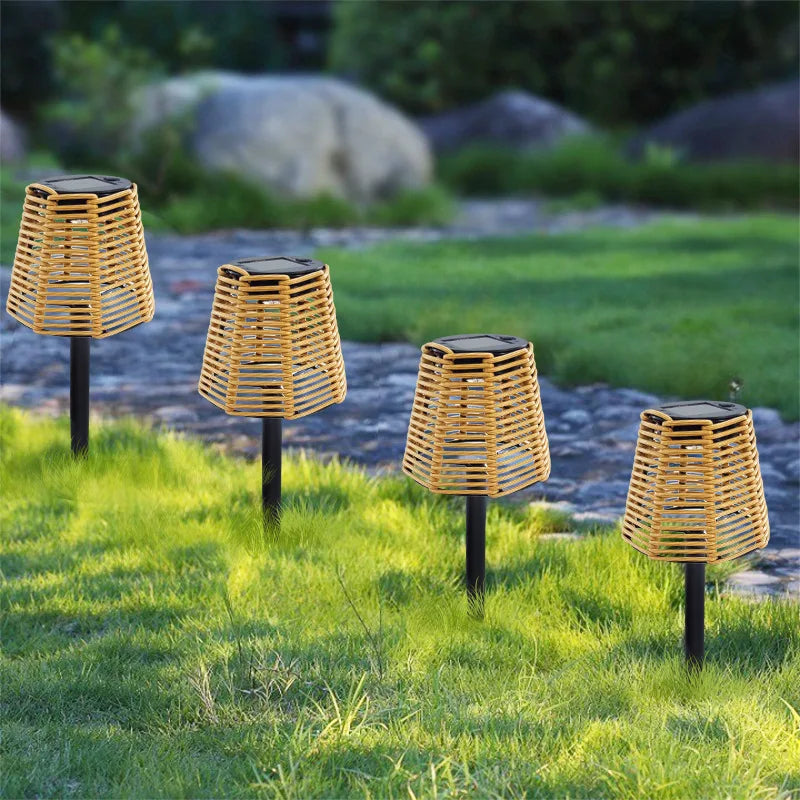 RATTIVA GLOW – Solcelle have lampe i flettet rattan
