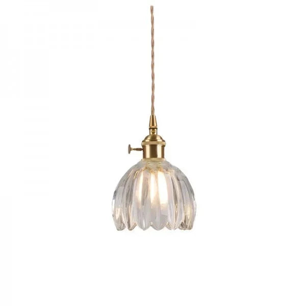 FloraEdo – Japanse Retro Hanglamp in Glas met Bloemen