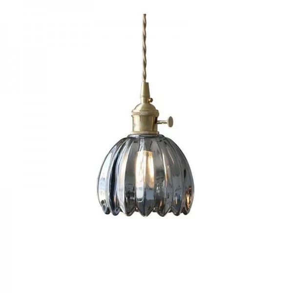 FloraEdo – Japanse Retro Hanglamp in Glas met Bloemen