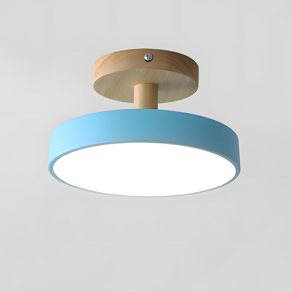 Lumiro | Ronde LED-plafondlamp van hout en metaal