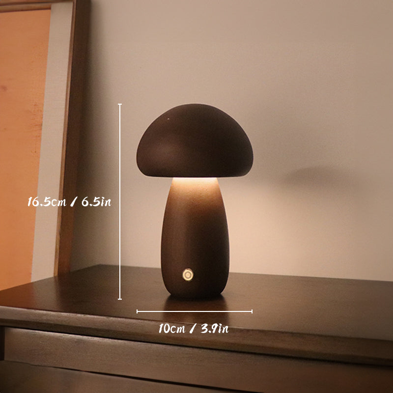 Mycolight – Oplaadbare Houten Paddestoel Tafellamp
