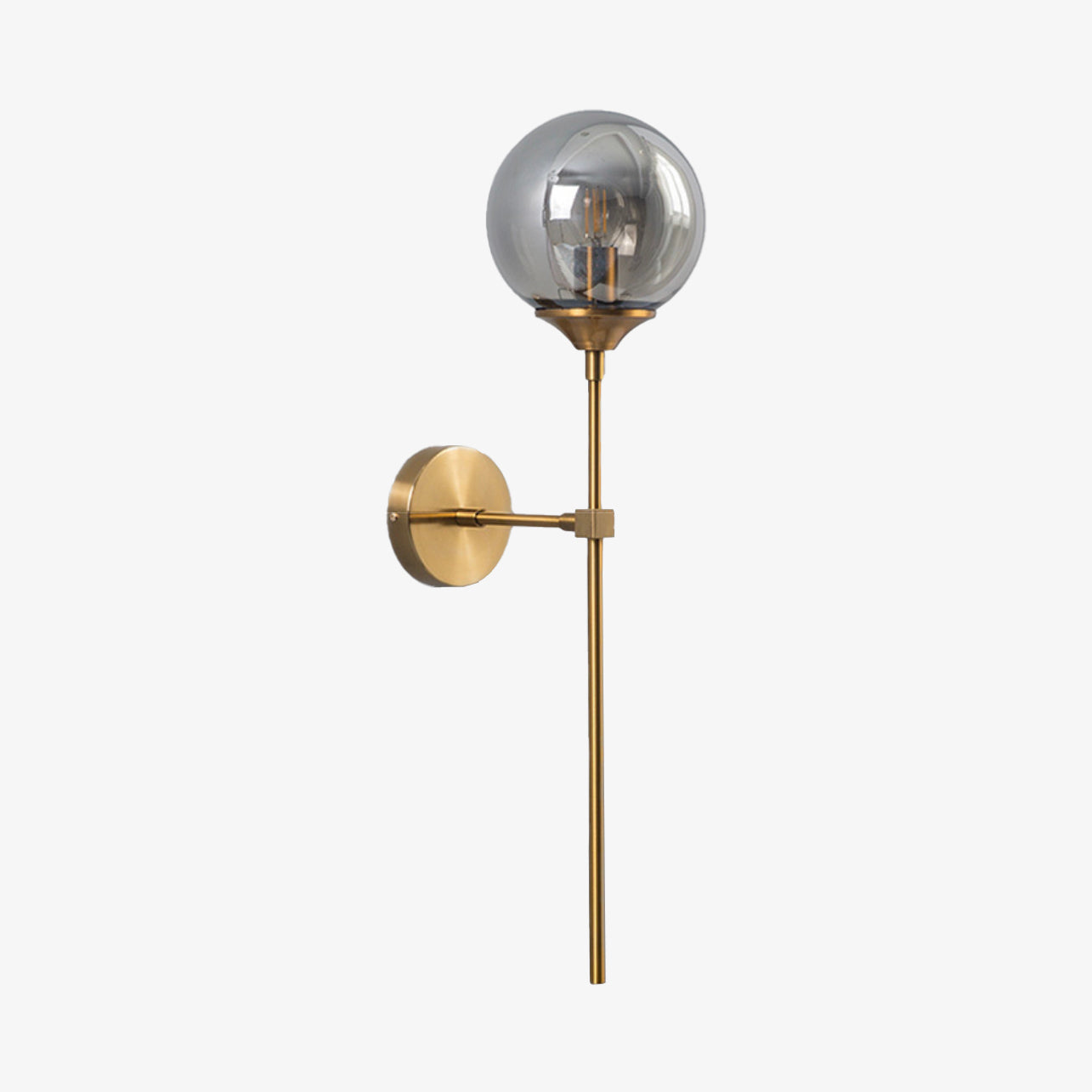 Wandlamp van glas en messing | AuroraArm