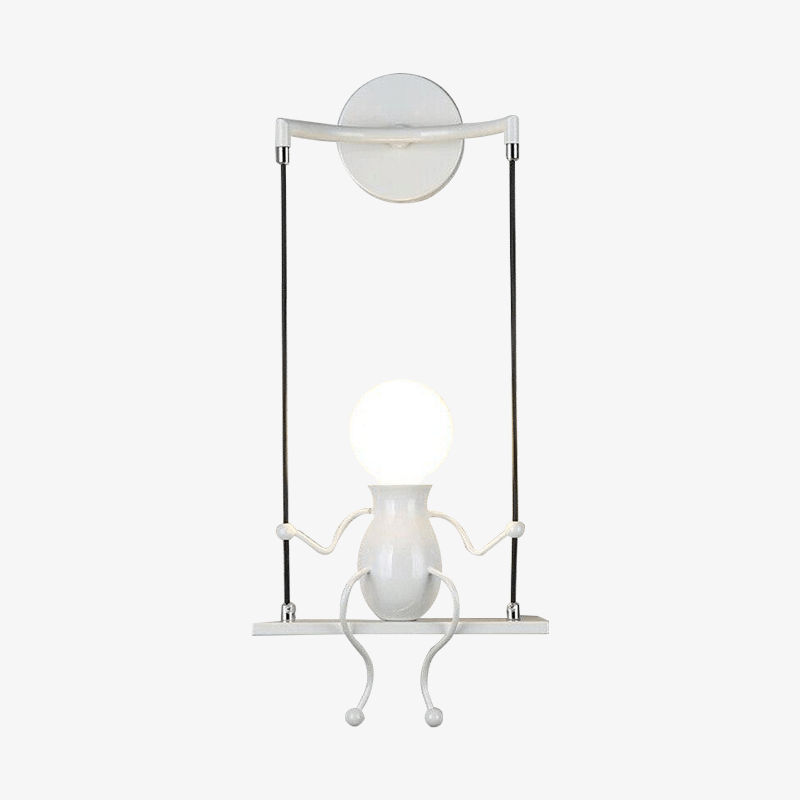SwingLumi – LED wandlamp "Man op schommel"