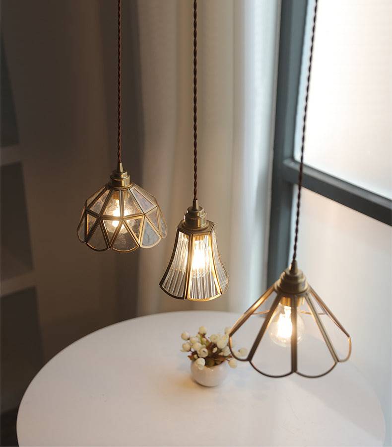 BrassAura – Hanglamp van glas en messing