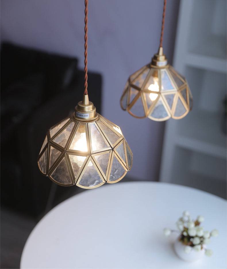 BrassAura – Hanglamp van glas en messing