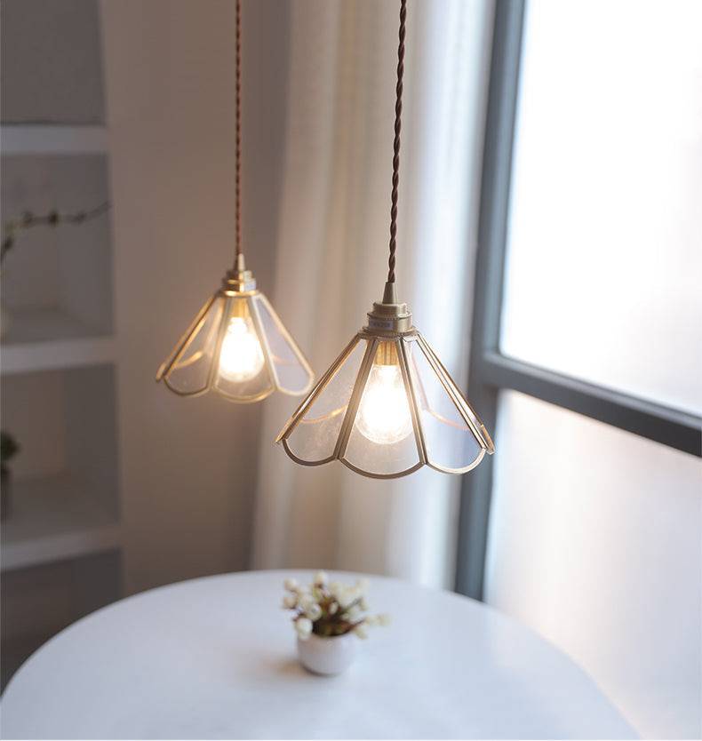 BrassAura – Hanglamp van glas en messing