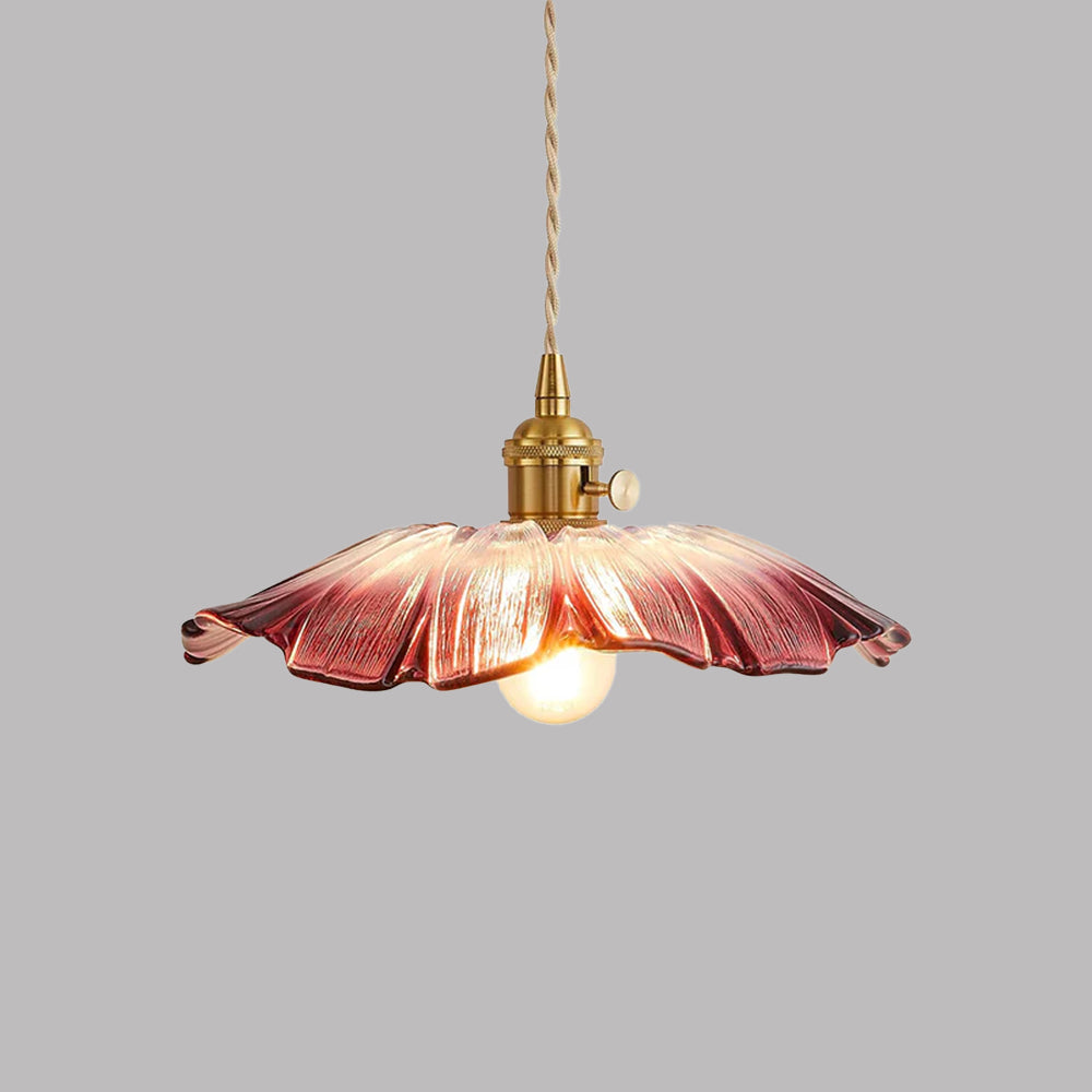 Florinea | Retro glazen hanglamp in bloemvorm