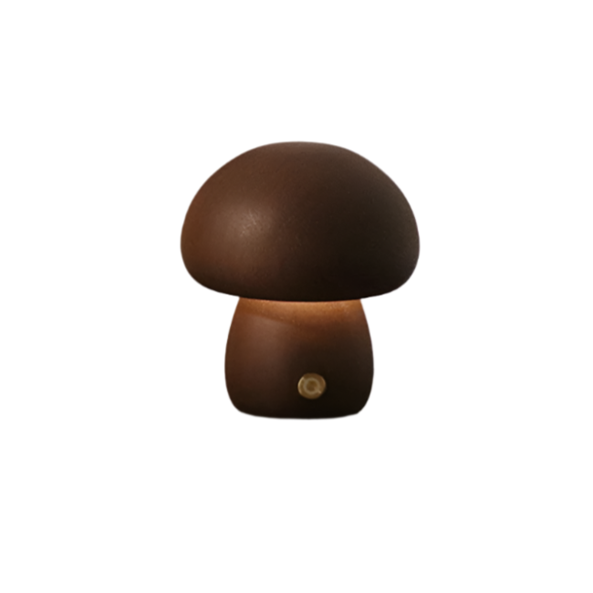 Mycolight – Oplaadbare Houten Paddestoel Tafellamp