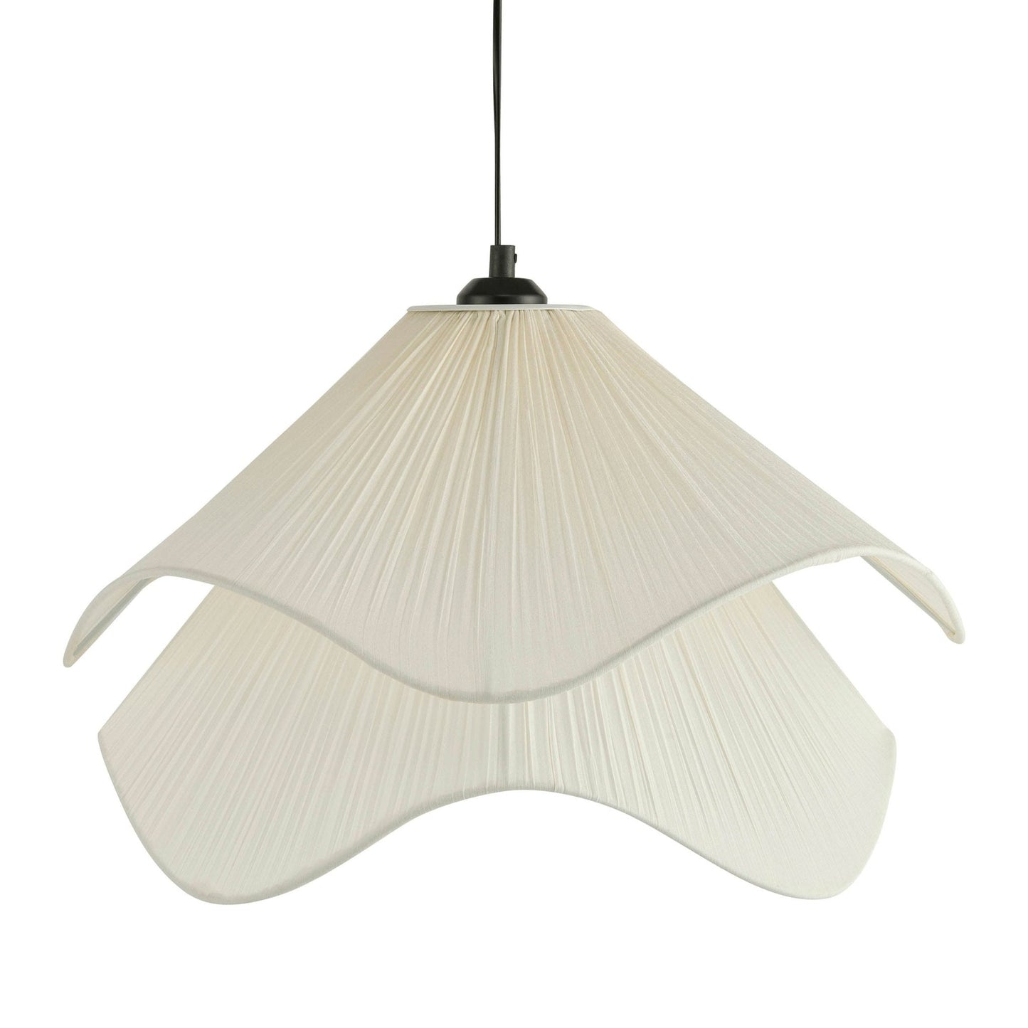 Petalia | Plafondlamp met witte stoffen bloemblaadjes